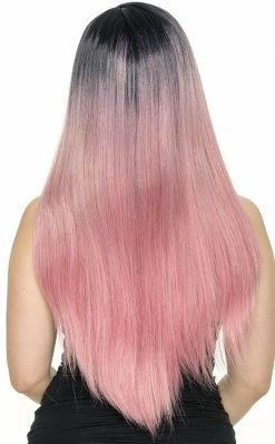 Rockstar Wigs Beauty Bella Dark Root Long Pink Ice Wig