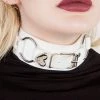 Cold Black Heart Sale Belt It Out Choker | White