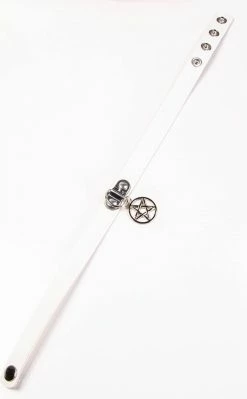 Cold Black Heart Chokers Betty Sin Choker | White