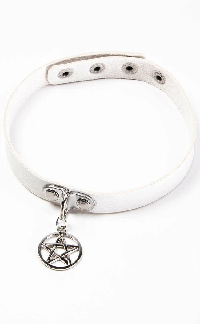 Cold Black Heart Chokers Betty Sin Choker | White 3 Cold Black Heart Chokers Betty Sin Choker | White