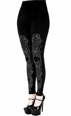 Restyle Clothing Black Baroque Moon Leggings