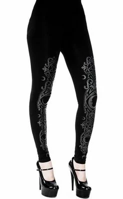 Restyle Clothing Black Baroque Moon Leggings