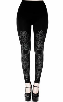 Restyle Clothing Black Baroque Moon Leggings