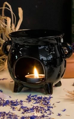 Cauldrons Home Decor Black Cauldron Oil Burner