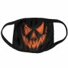 Kreepsville 666 Accessories Black Distressed Pumpkin Face Mask