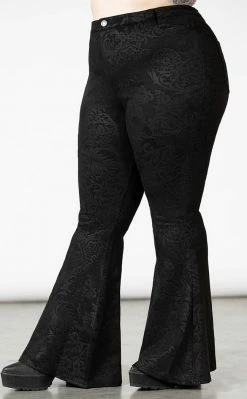 Killstar Black Lily Bell Bottoms