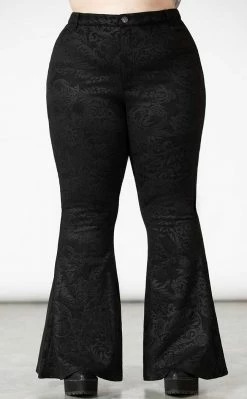 Killstar Black Lily Bell Bottoms