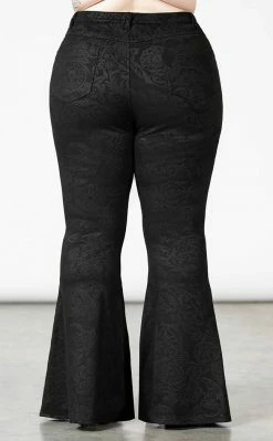 Killstar Black Lily Bell Bottoms