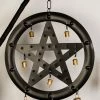 TB Home & Gifts Black Pentagram Wind Chime