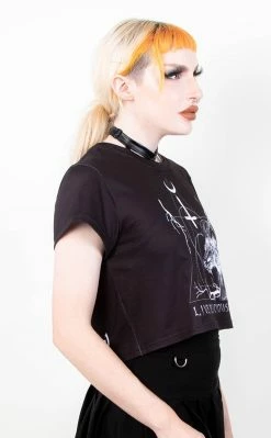 Tragic Beautiful Clothing Black Phillip Crop Tee