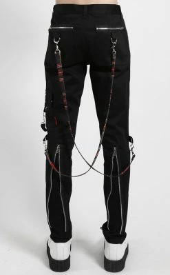 Tripp NYC Black Tartan Bondage Straps