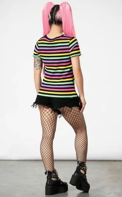 Killstar Clothing Blair Rainbow Top
