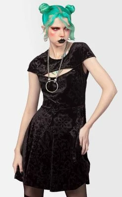 Killstar Blasphemia Keyhole Skater Dress Clothing