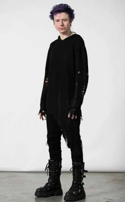 Killstar Clothing Blitzed Hooded Sweater