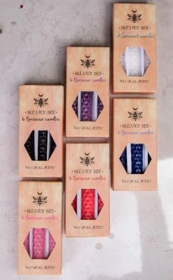 Blue Peace Beeswax Spell Candles