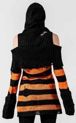 Killstar Bootiful Hooded Knit Sweater Clothing