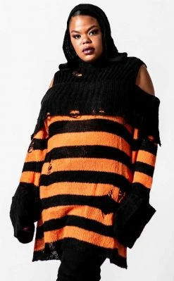 Killstar Bootiful Hooded Knit Sweater Clothing