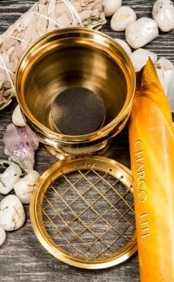 Brass Charcoal Incense Burner 9 Brass Charcoal Incense Burner