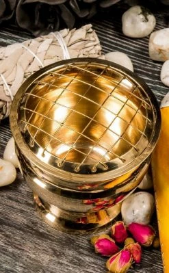 Brass Charcoal Incense Burner 10 Brass Charcoal Incense Burner