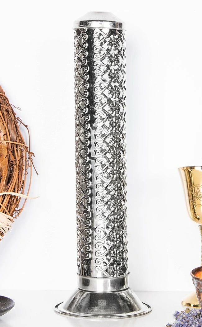 Witchcraft Brass Incense Tower | Little Blooms 5 Witchcraft Brass Incense Tower | Little Blooms