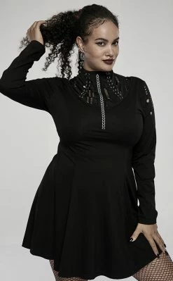 Punk Rave Break Free Long Sleeve Dress | Plus Size