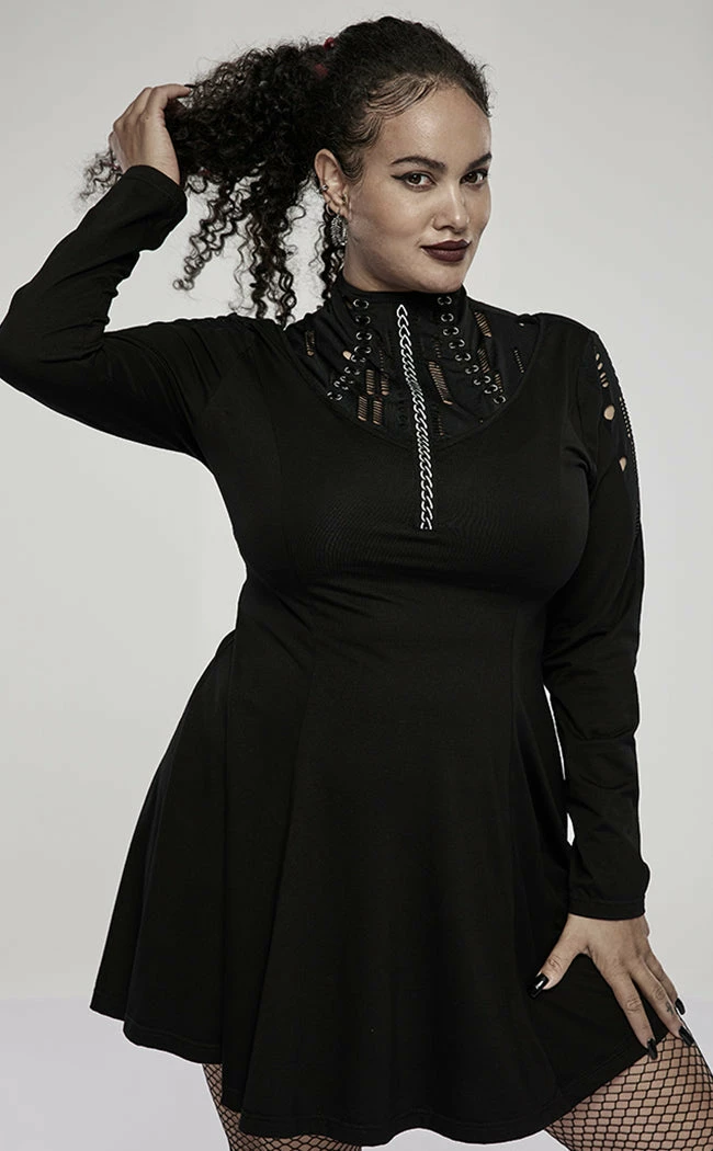 Punk Rave Break Free Long Sleeve Dress | Plus Size 3 Punk Rave Break Free Long Sleeve Dress | Plus Size