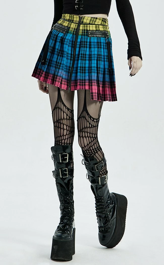 Punk Rave Bright Stuff Tartan Skirt Clothing 4 Punk Rave Bright Stuff Tartan Skirt Clothing
