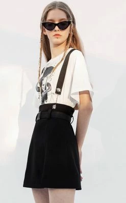 Punk Rave Clothing Bruiser Suspender Skirt