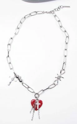 Cold Black Heart Jewellery Bulletproof Heart Necklace