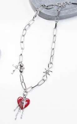 Cold Black Heart Jewellery Bulletproof Heart Necklace