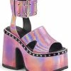 Demonia CAMEL-102 Pink Holo Platform Slides 2 Demonia CAMEL-102 Pink Holo Platform Slides