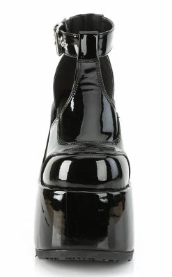 Demonia CAMEL-103 Black Patent Platform Mary Janes Shoes