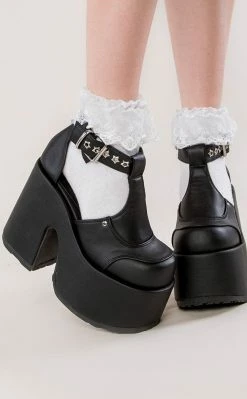 Demonia CAMEL-103 Black Vegan Mary Janes (Au Stock)