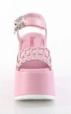 Demonia Shoes CAMEL-17 Baby Pink Platform Spider Sandals