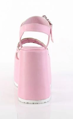 Demonia Shoes CAMEL-17 Baby Pink Platform Spider Sandals