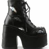 Demonia CAMEL-201 Black Hologram Bat Boots Shoes 1 Demonia CAMEL-201 Black Hologram Bat Boots Shoes