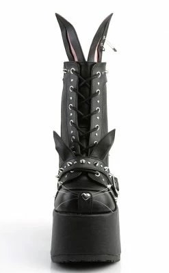 Demonia CAMEL-202 Black Bunny Boots