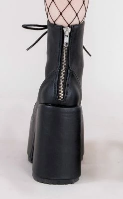 Demonia CAMEL-203 Black Vegan Ankle Boots Shoes