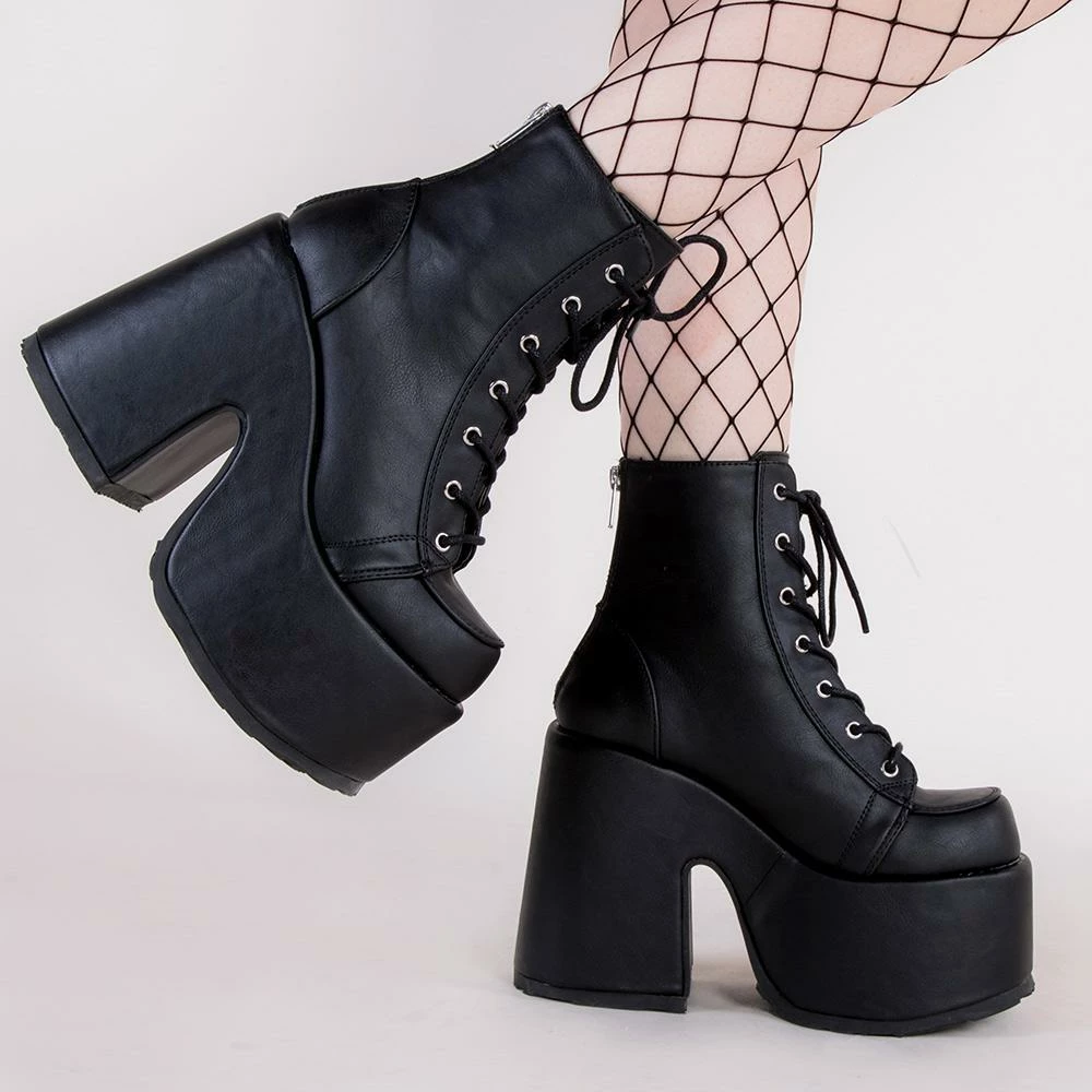 Demonia CAMEL-203 Black Vegan Ankle Boots Shoes 5 Demonia CAMEL-203 Black Vegan Ankle Boots Shoes