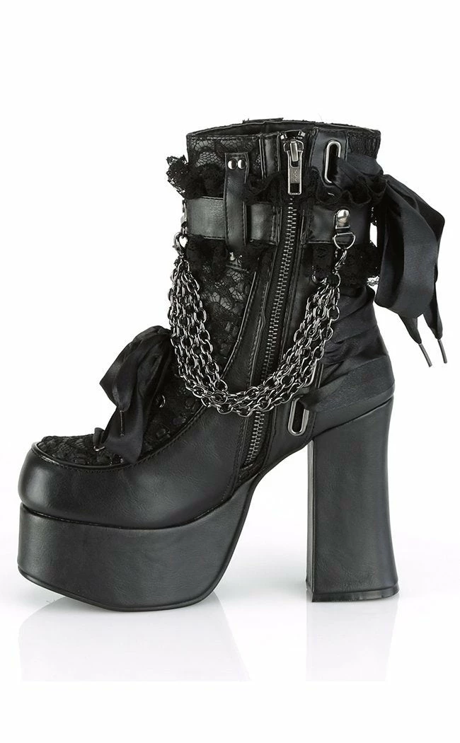 Demonia CHARADE-110 Black Lace Boots 5 Demonia CHARADE-110 Black Lace Boots