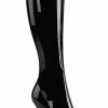 Pleaser CLASSIQUE-2000 Black Stretch Patent Knee Boots Pole Shoes