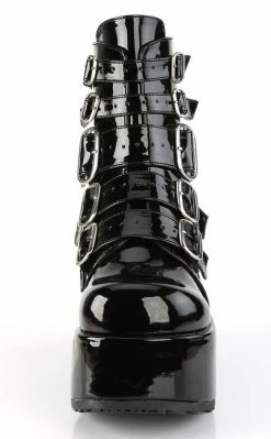 Demonia Shoes CONCORD-57 Black Patent Boots