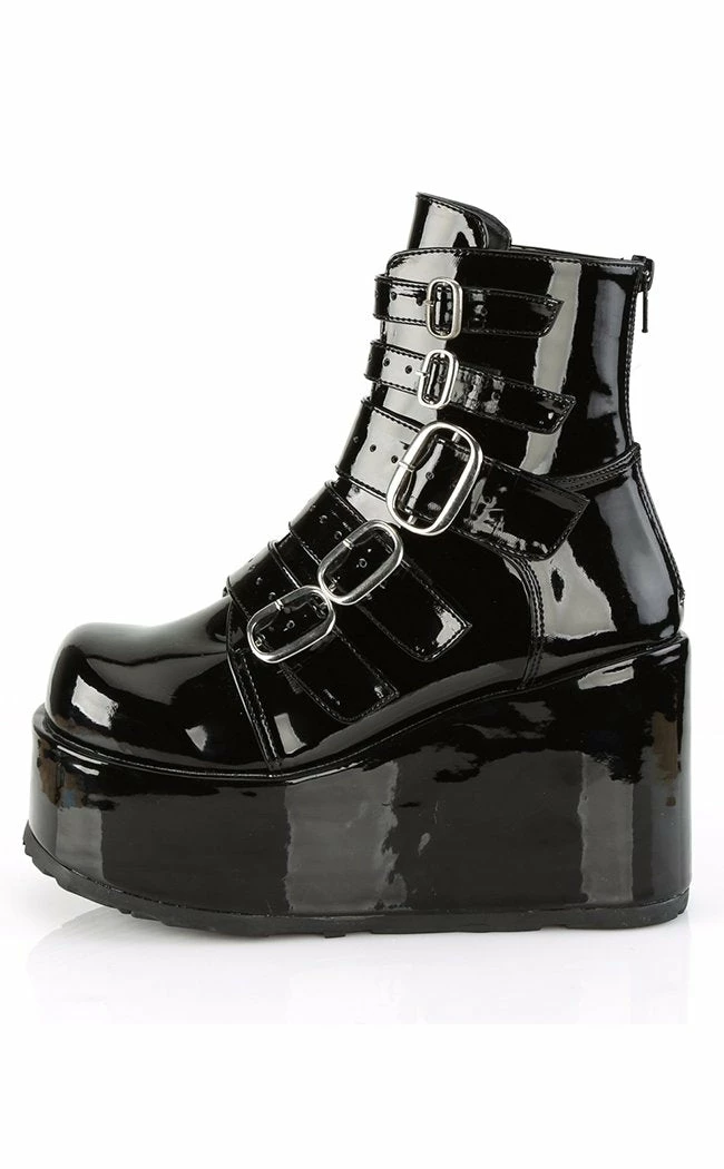 Demonia Shoes CONCORD-57 Black Patent Boots 5 Demonia Shoes CONCORD-57 Black Patent Boots