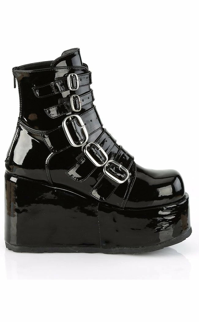 Demonia Shoes CONCORD-57 Black Patent Boots 7 Demonia Shoes CONCORD-57 Black Patent Boots