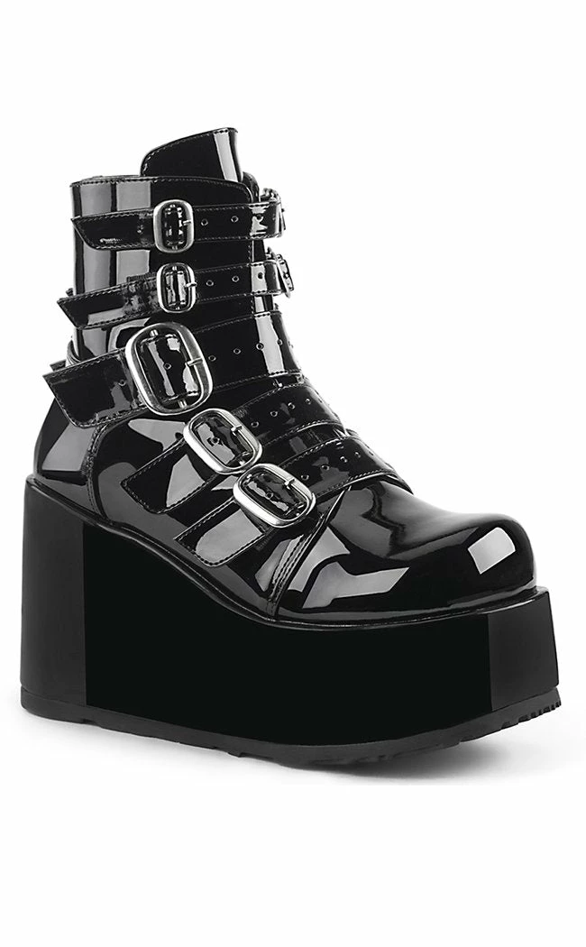 Demonia Shoes CONCORD-57 Black Patent Boots 3 Demonia Shoes CONCORD-57 Black Patent Boots