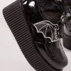 Demonia CREEPER-205 Black Glitter Vinyl Creepers Shoes