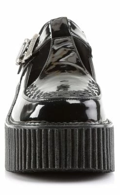 Demonia CREEPER-214 Black Patent Creepers