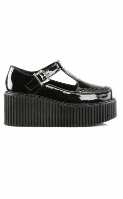 Demonia CREEPER-214 Black Patent Creepers 11 Demonia CREEPER-214 Black Patent Creepers