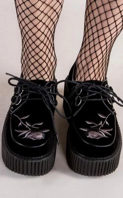 Demonia CREEPER-219 Black Velvet Creepers