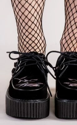 Demonia CREEPER-219 Black Velvet Creepers